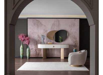 Esszimmer-Set mit Konsolentisch, Spiegel und elegantem Sessel