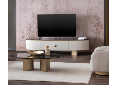 Modernes TV-Lowboard mit viel Stauraum und stilvollem Design