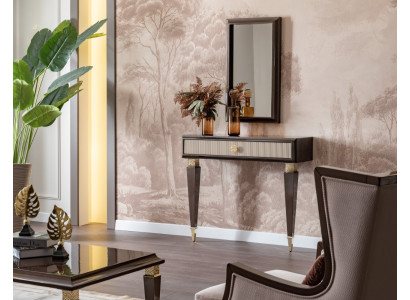 Wohnzimmer Set mit Konsolentisch und Spiegel – stilvoll & funktional.
