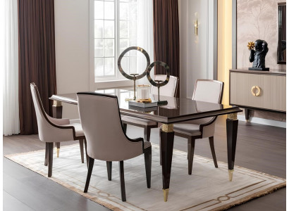 Elegantes Set: Esstisch mit 6 Stühlen für Ihr Esszimmer.