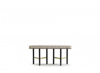 Eleganter Beigefarbener Holz-Konsolentisch im Stilvoll-Design