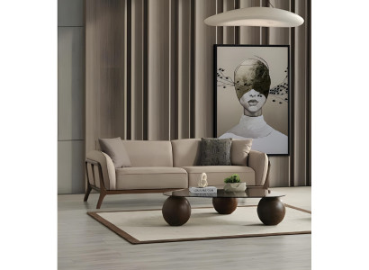 Dreisitzer Couch Sofa Wohnlandschaft Modern Komfortabel Zeitlos
