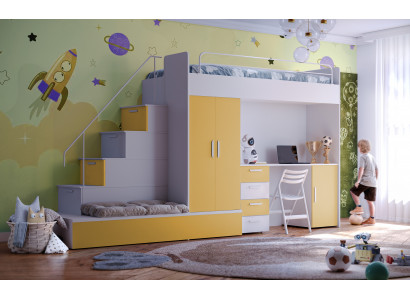 Hochbett mit Regal und Stauraum – Für Ihr Kinderzimmer oder Jugendzimmer.