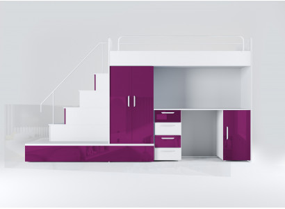Hochbett mit Stauraum – Platzsparend und funktional für das Schlafzimmer.
