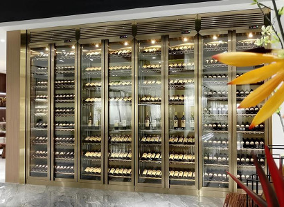 Weinkühlschrank Weinlagerregal Design-Weinschrank Weinhalter Flaschenregal