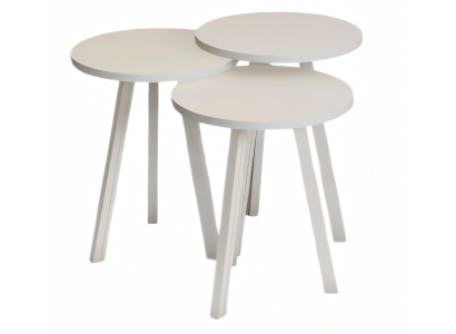 Elegantes weißes Holz Couchtisch-Set modern und stilvoll