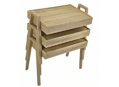 Couchtisch-Set aus Holz in Braun modern elegant