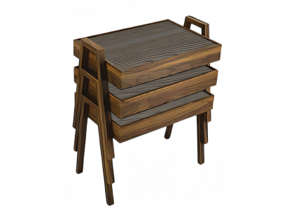 Elegantes braunes Holz Couchtisch-Set im modernen Design