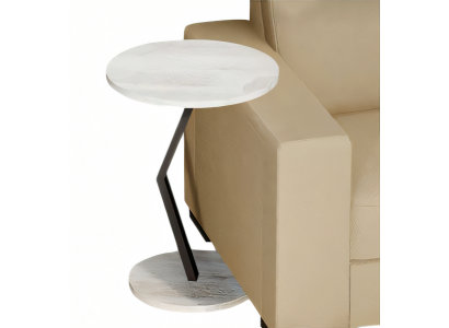 Beistelltisch aus Holz in Weiß modern eleganter Wohnstil