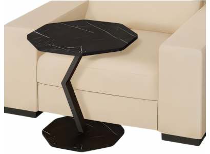 Eleganter schwarzer Beistelltisch aus Holz mit modernem Design