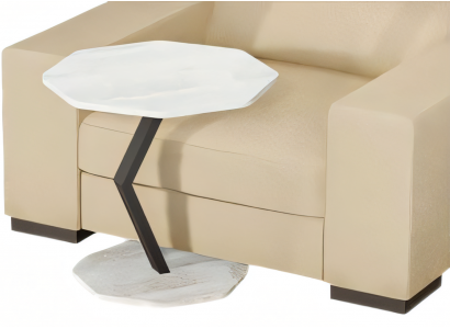 Beistelltisch aus Holz in Weiß modern eleganter Wohnstil