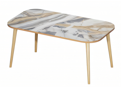 Mehrfarbiger Holz-Couchtisch im modernen Design