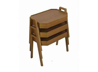 Elegantes braunes Holz Couchtisch-Set modern und stilvoll