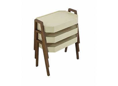 Elegantes Beiges Holz Couchtisch-Set im modernen Stil