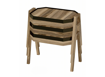 Couchtisch-Set aus Holz in Braun modern elegant