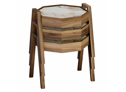 Elegantes braunes Holz Couchtisch-Set modern, stilvoll, hochwertig