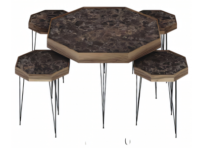 Eleganter brauner Holztisch mit modernem Design