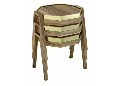 Couchtisch-Set aus Holz in Braun modern elegant