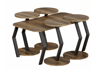 Eleganter brauner Holztisch mit modernem Design