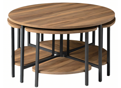 Eleganter brauner Holz-Couchtisch mit stilvollem Design