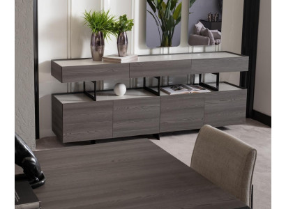 Elegantes graues Sideboard aus Holz im modernen Design