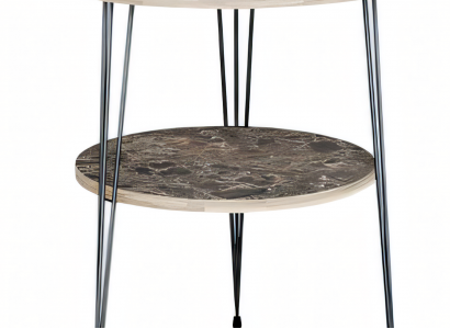 Beistelltisch aus Metall in Braun modern eleganter Wohnzimmertisch