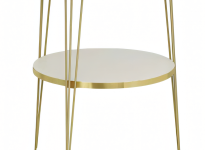 Beistelltisch aus Metall in Beige modern elegant