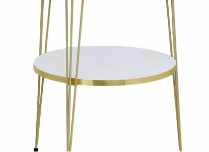Beistelltisch Metall Weiß Modern Elegant
