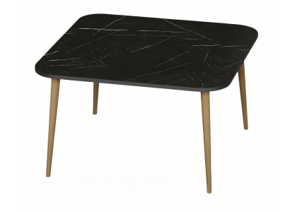 Schwarzer Holztisch modern elegant für Wohnzimmer