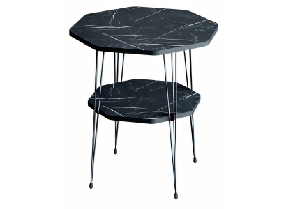 Schwarzer Metall-Beistelltisch im eleganten Design