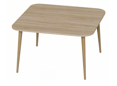 Eleganter brauner Holztisch im modernen Design