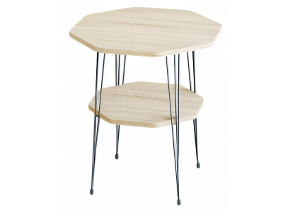 Beistelltisch aus Metall in Beige modern eleganter Stil