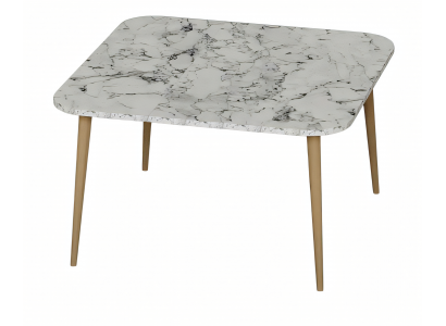 Moderner weißer Holz-Couchtisch im eleganten Design
