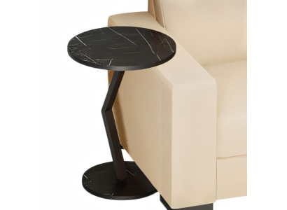 Schwarzer Beistelltisch aus Holz modern eleganter Wohnstil