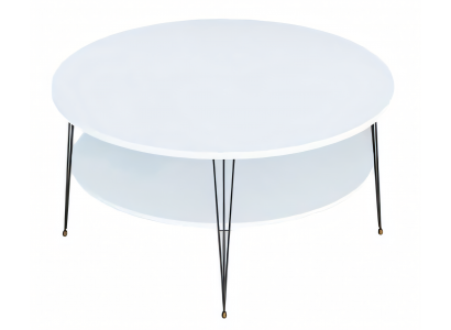 Moderner weißer Couchtisch aus Holz mit stilvollem Design