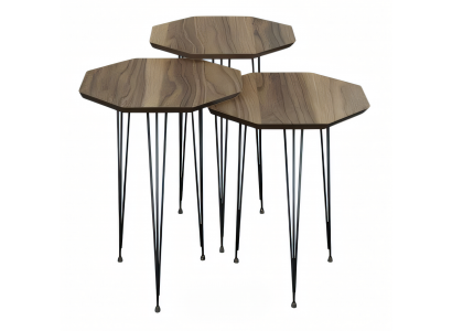 Eleganter Brauner Holz-Beistelltisch für Wohnzimmer und Schlafzimmer