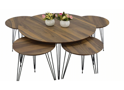 Eleganter brauner Holztisch mit stilvollem Design für Wohnzimmer