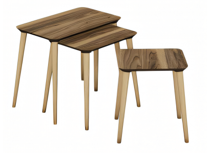 Eleganter Beistelltisch aus Holz in Braun für modernes Wohndesign