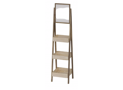 Regal mit Spiegel aus Holz in Braun – Elegantes Design für Zuhause