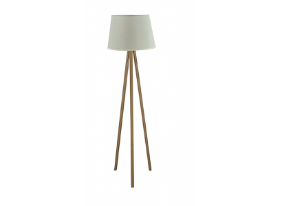 Moderne graue Stehlampe aus Holz mit dimmbarer Funktion