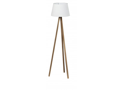 Elegante weiße Stehlampe aus Holz im zeitlosen Design
