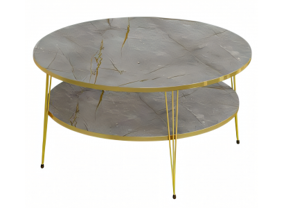 Moderner grauer Couchtisch aus Holz