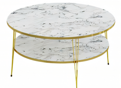 Weißer Holz-Couchtisch im modernen Design