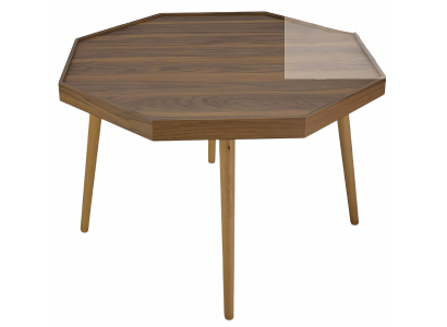 Eleganter brauner Couchtisch aus Holz für modernes Wohnzimmer