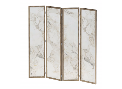 Eleganter beige Raumteiler aus MDF für Wohnzimmer und Büro