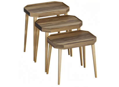 Eleganter Beistelltisch aus Holz in warmem Braun für modernes Zuhause
