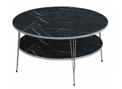 Eleganter schwarzer Couchtisch aus Holz für modernes Wohnzimmer
