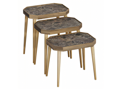 Eleganter Beistelltisch aus Holz in warmem Braun