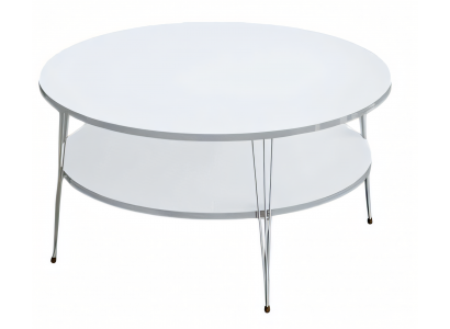 Moderner weißer Couchtisch aus Holz mit elegantem Design