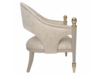 Moderner Beigefarbener Stoffsessel im eleganten Design